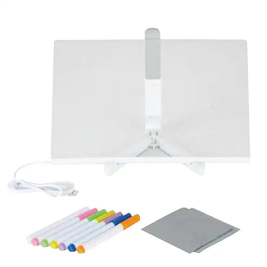 Acrylic Memo Board Dry Erase Board Home Memo Tips Drawing Board LED Desk Memo Board With Stand For Kids Drawing Painting To Do